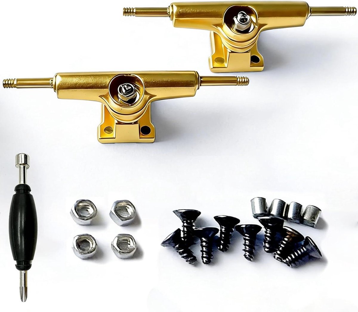 Vingerskate Trucks - Vingerboard Onderdelen - Skateboarden Oefenen - Hoge Legering Constructie - 29mm Breedte - Goud Skateonderdeel kopen online