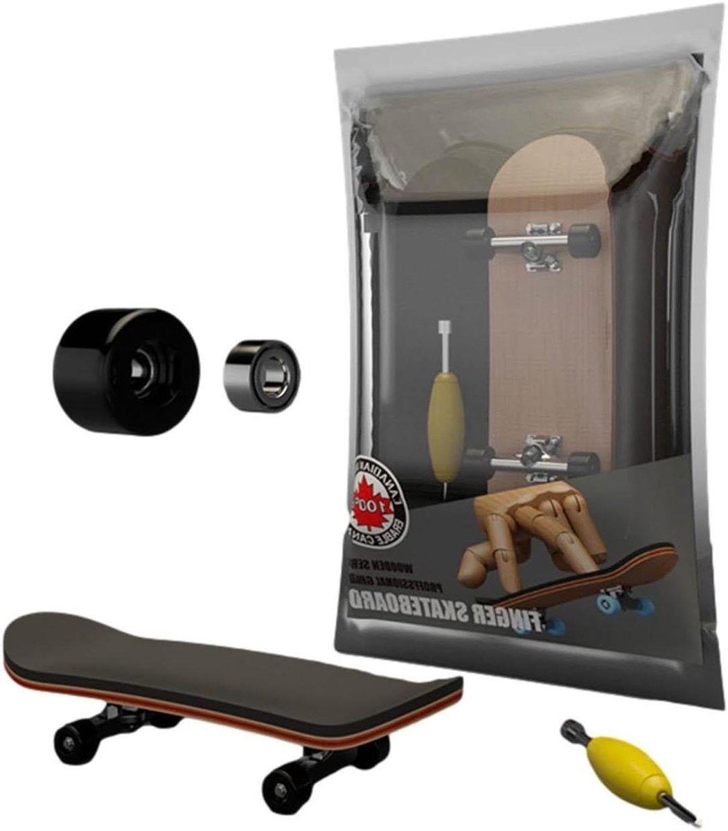 Vingerskateboard - Mini skateboard - Trucs oefenen - 5-laags esdoornhout - 99x29mm - Willekeurig Skateonderdeel kopen online