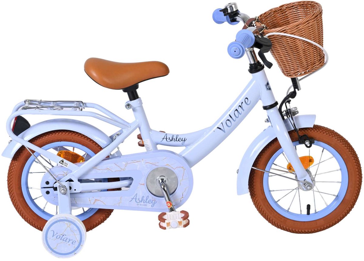 Volare Ashley Kinderfiets - Meisjes - 12 inch - Pastel Blauw Kinderfiets kopen online