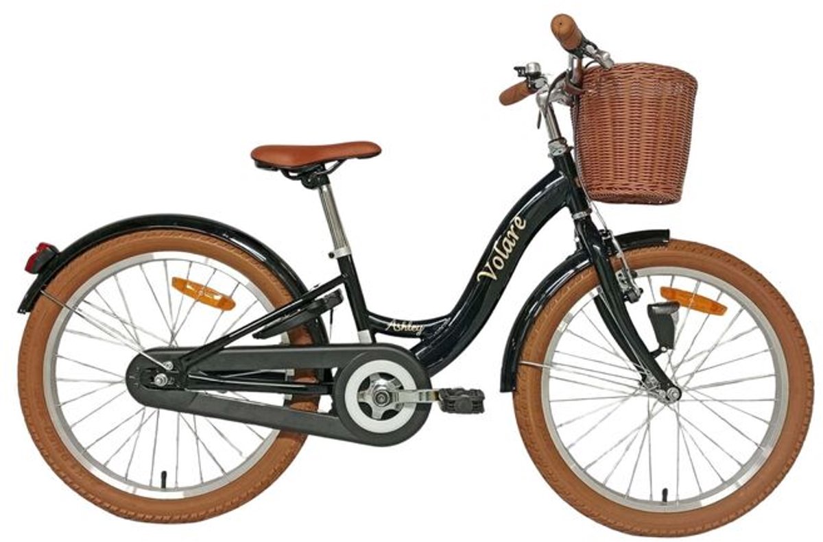 Volare Ashley Kinderfiets - Meisjes - 24 inch - Zwart - Nexus 3 Kinderfiets kopen online