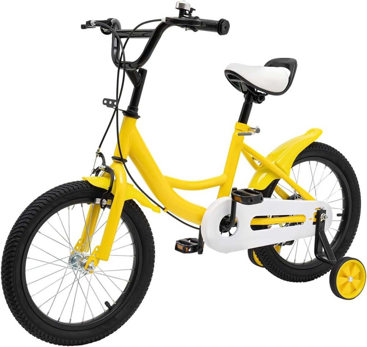 WooDerson Children's Bicycle for Girls and Boys 105 cm - 135 cm Height Adjustable Bicycle for Children with Stabilisers Carbon Steel Seat Adjustment Range 46 - 53 cm Handlebar Range 78-84 cm Kinderfiets kopen online