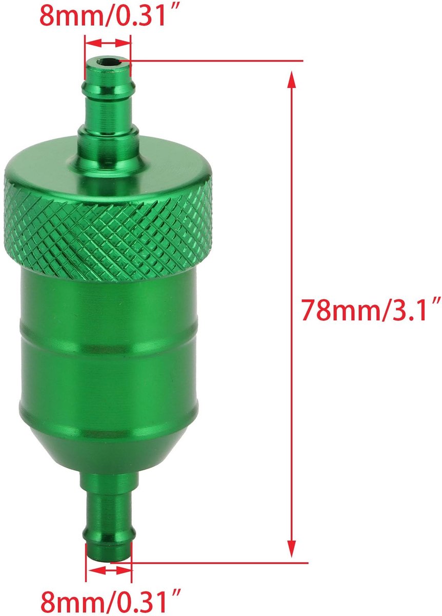 WOOSTAR 8mm CNC Brandstoffilter voor CRF XR KLX KX Pit Bikes en ATV's - Groen Fiets kopen online