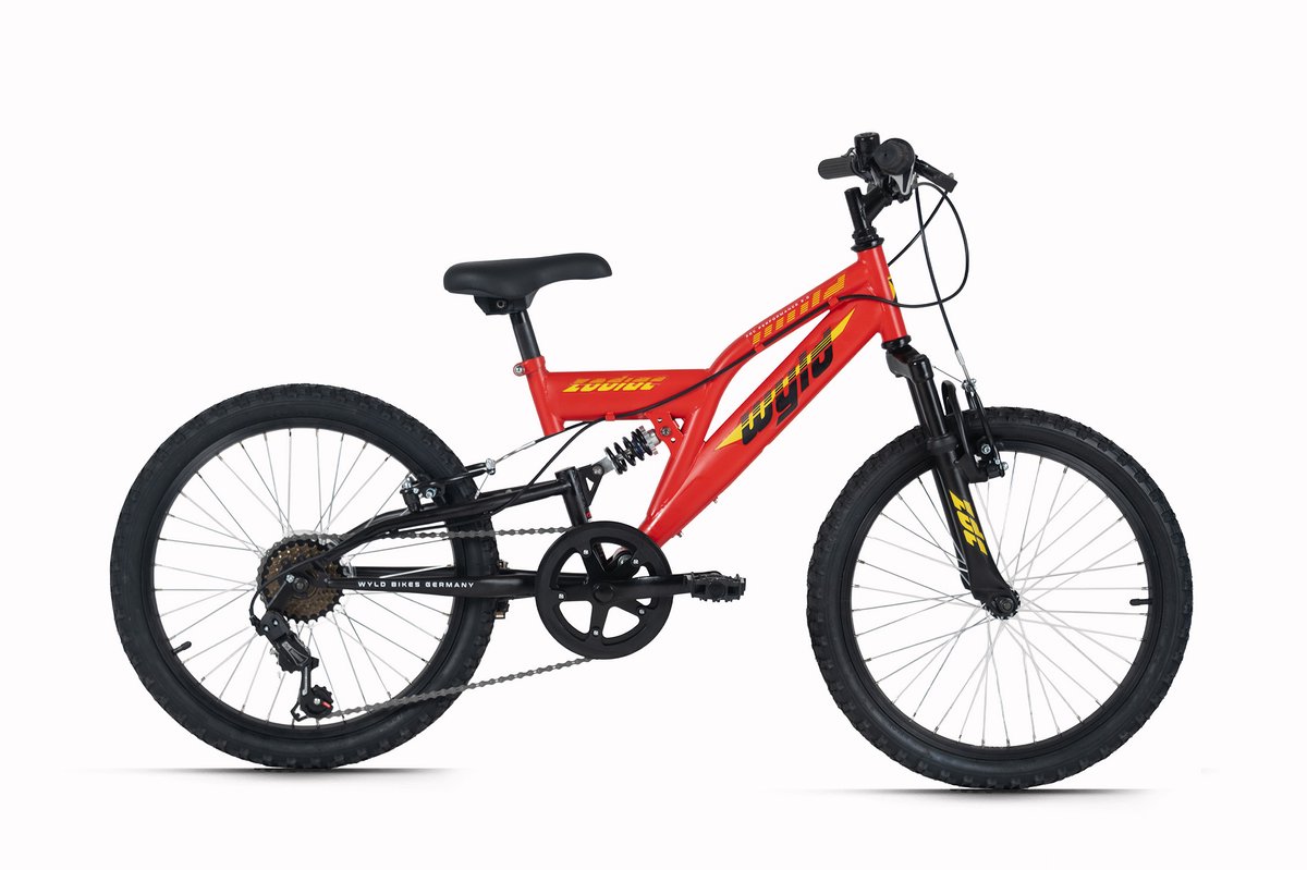 WYLD kinder-mountainbike Fully 20'' Zodiac rood 6 versnellingen framemaat 31 cm Kinderfiets kopen online