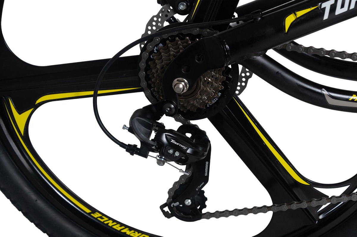 WYLD mountainbike Fully 26'' Topspin zwart-geel RH 51 cm Fiets kopen online