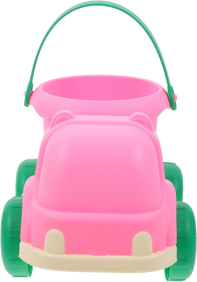Zandauto Speelgoed - Strandtruck Emmer - Zomerpret Buiten - Afneembare Emmer - 23 x 15 x 13.5 cm - Roze Speelgoedkruiwagen kopen online