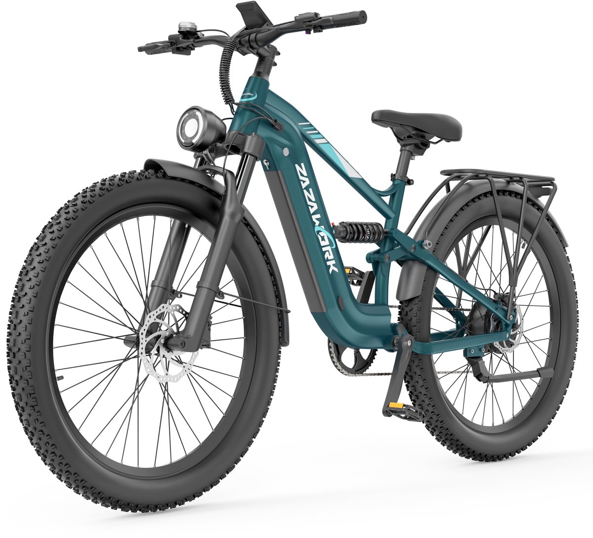 ZAZAWORK CF500 Elektrische Fiets – 250W Motor – 48V 20Ah Batterij – 27,5×3 Inch Banden – Max. Snelheid 25 km/h – Stad & Licht Offroad – Groen Fiets (elektrisch) kopen online