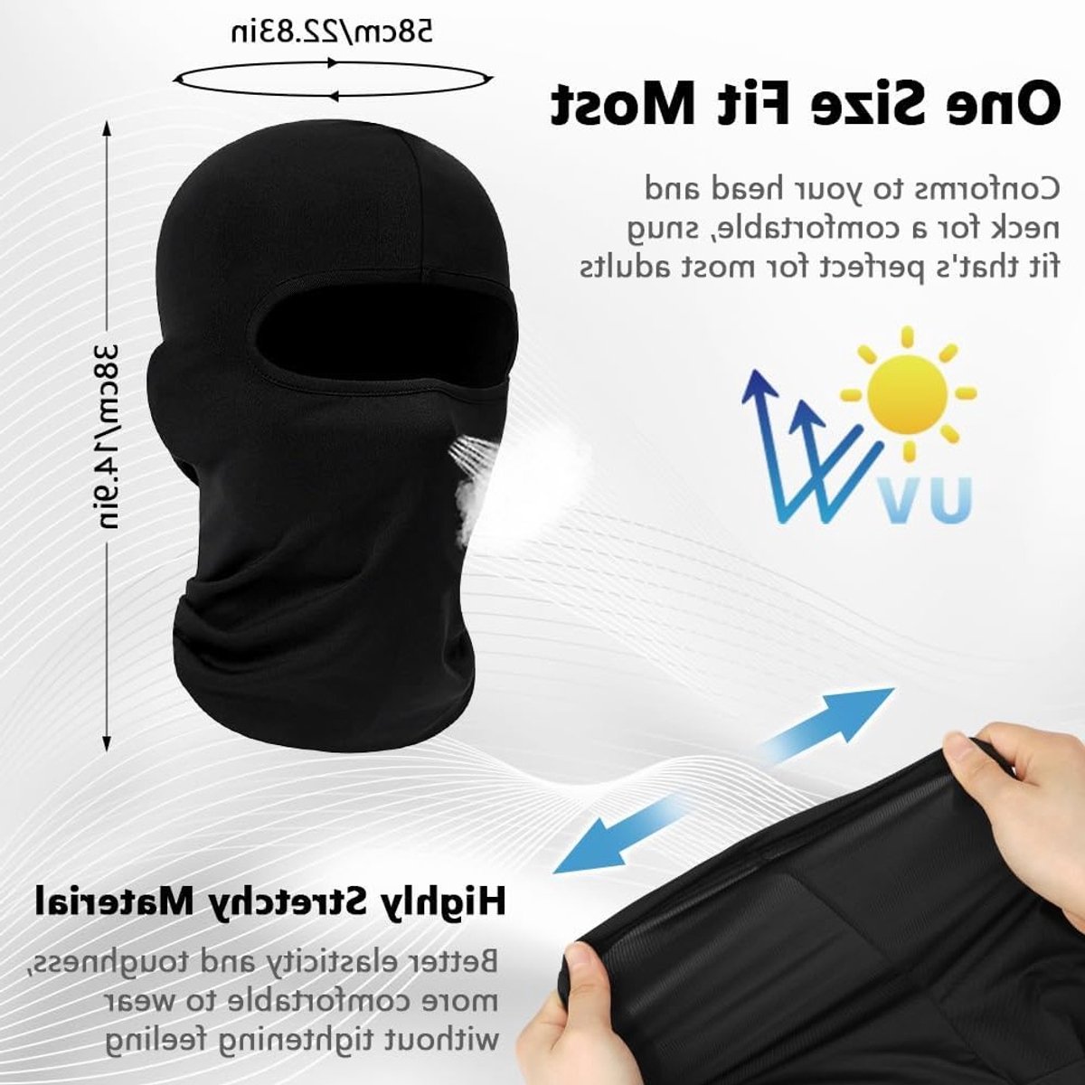 zomerbalaclava en halsdoek voor fietsers en motorrijders ideaal voor buitensporten voor mannen en vrouwen