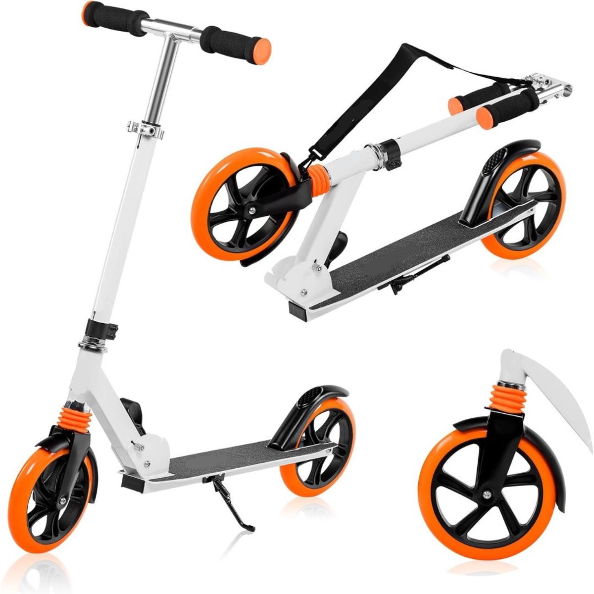 zylo stuntstep jongen stuntstep volwassenen voor jongesn en meisjes wit oranje 87cm x 34cm x 92cm