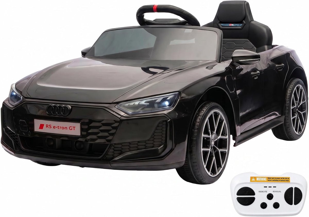 12v elektrische kinderauto 2 4 ghz afstandsbediening mp3 muziek led koplampen veiligheidsgordel 3 5 km u voor kinderen vanaf 3 jaar zwart