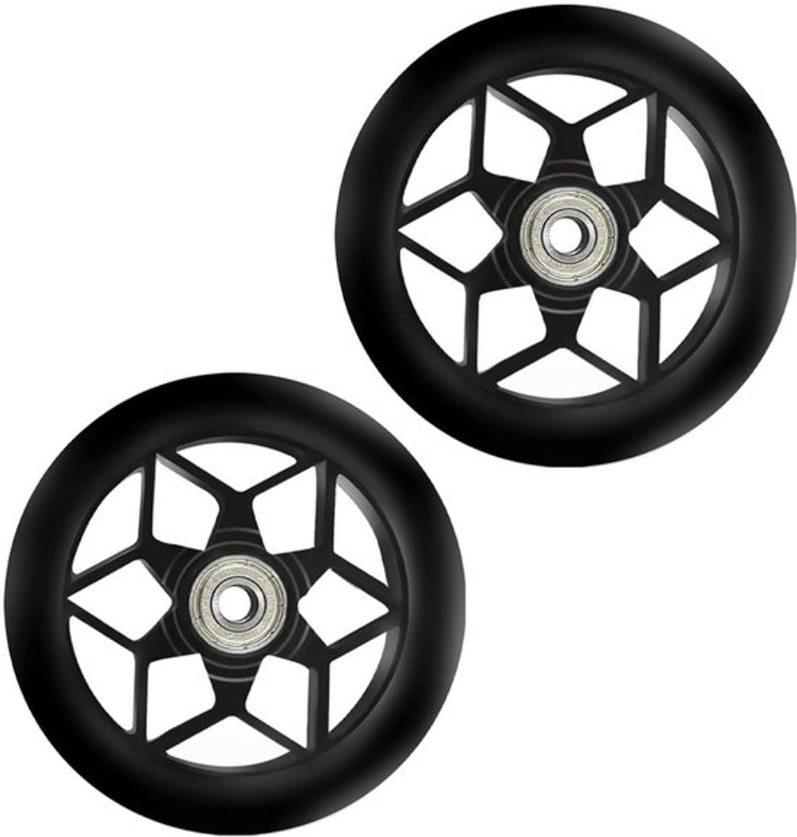 2 stuks stuntstepwielen met abec 9 lagers 110 mm reservewielen