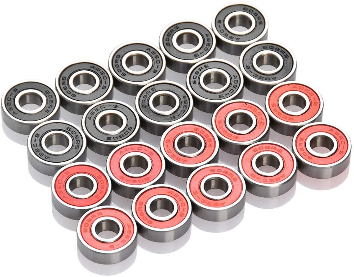 20 skateboard lagers 608rs abec 9 frictievrij dubbel beschermd geschikt voor skateboards scooters en inline skates