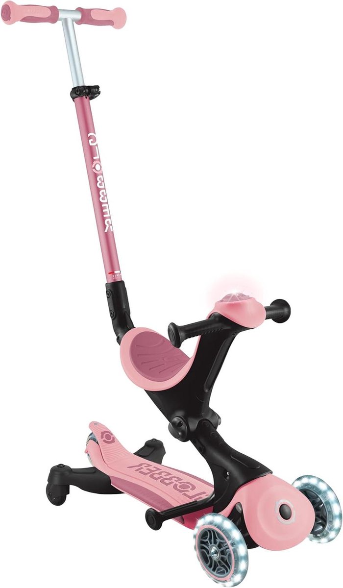 3 in 1 kinder voertuig zitloopfiets scooter actief spelen groeit mee met kind 120 80 mm wielen roze