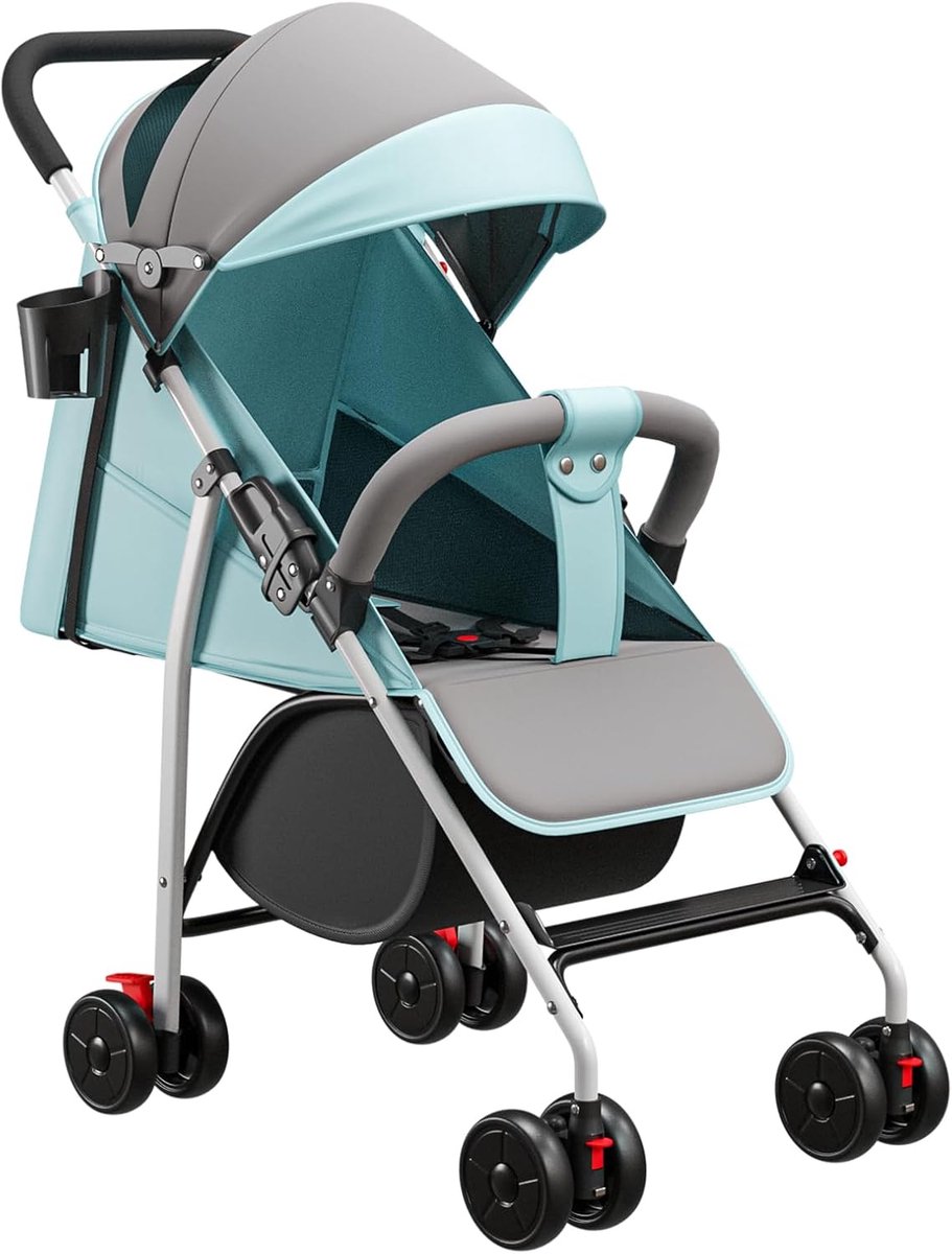 5 in 1 driewieler kinderwagen fiets veilig op pad 360 draaibare zitting tot 25 kg lichtblauw