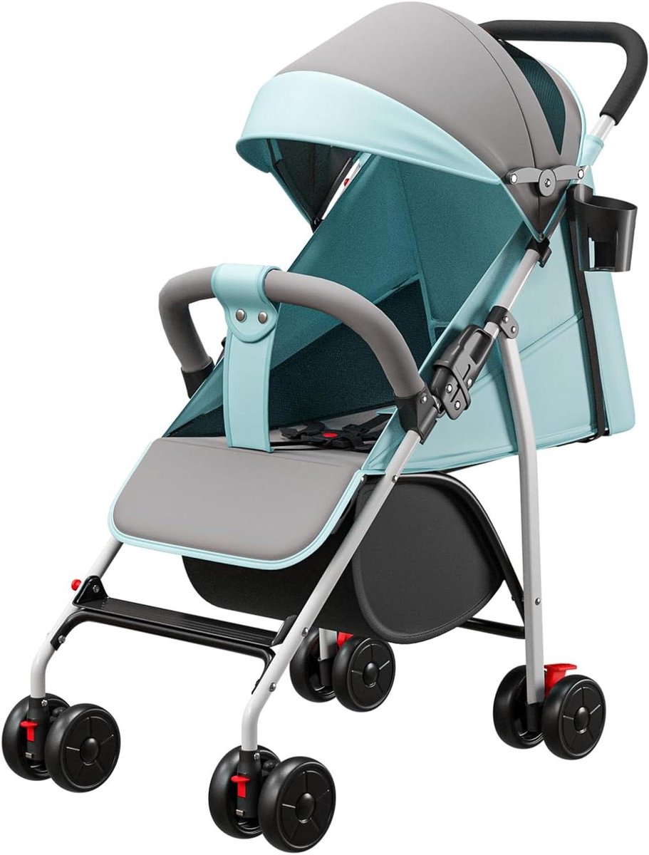 5-in-1 Driewieler - Kinderwagen - Veilig op pad - 360° draaibare zitting - Tot 25 kg - Lichtblauw Driewieler kopen online