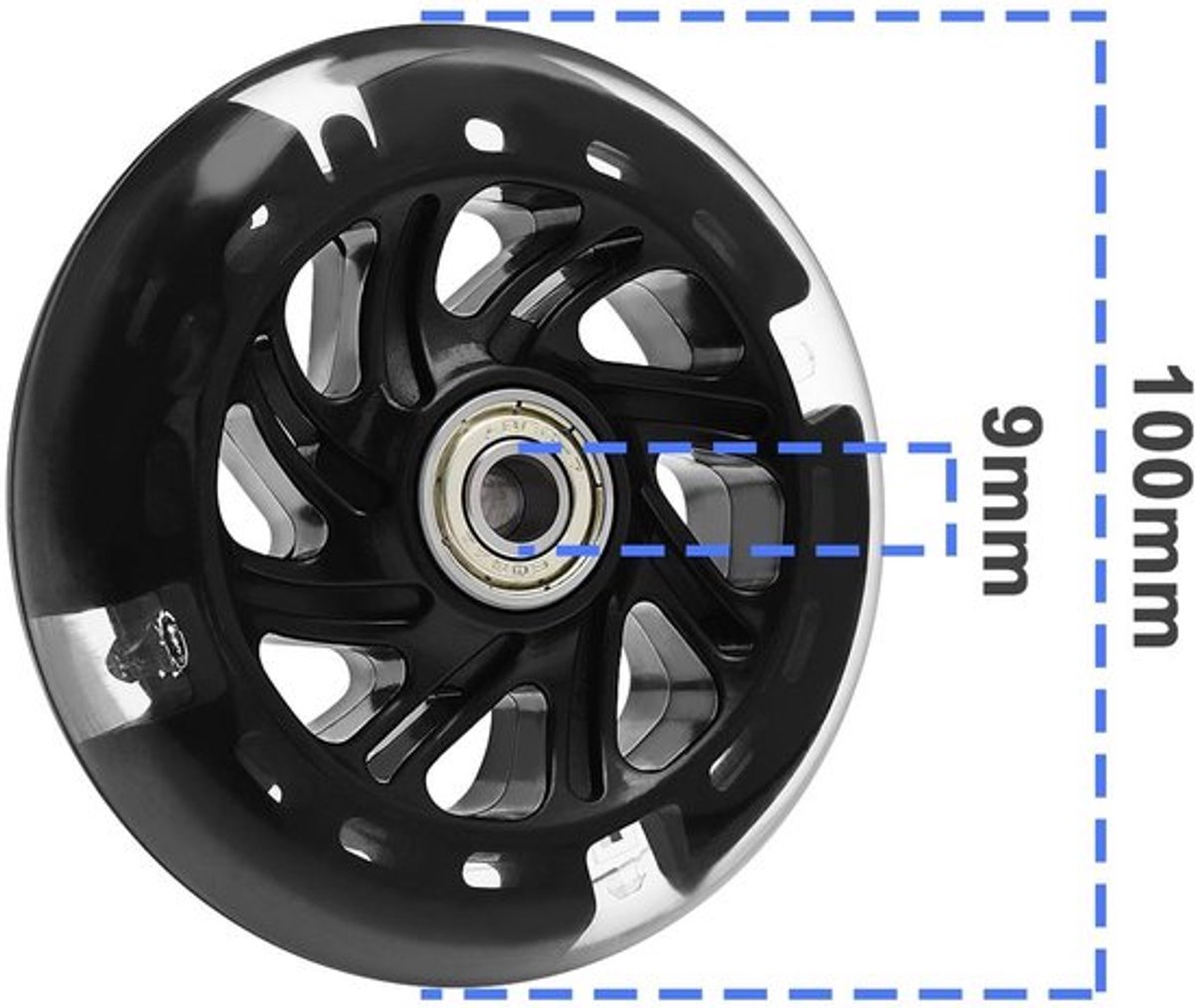 Allecto - Scooter Wielen - Lichtgevende Vervangingswielen - 100x100mm Step kopen online