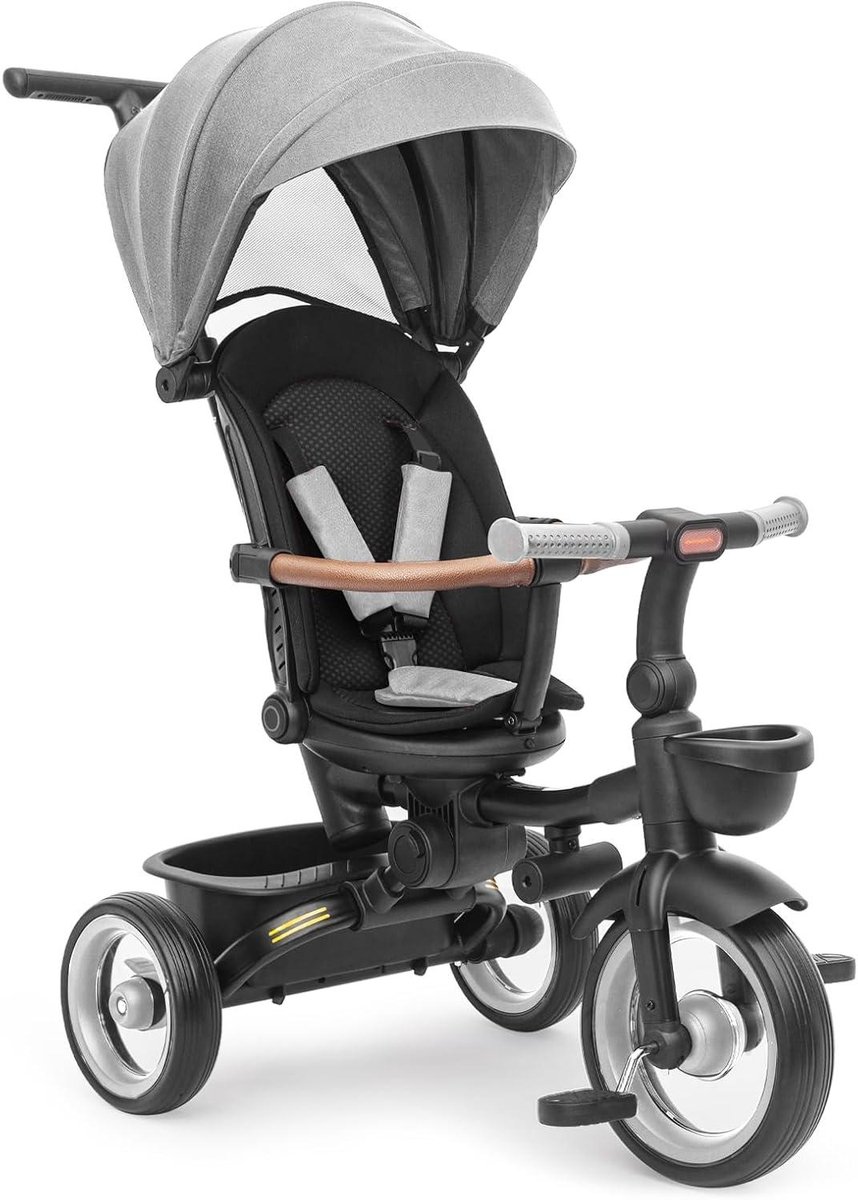 baby driewieler kinderfiets loopfiets buiten spelen 7 fasen groei 60 x 35 x 60 cm grijs