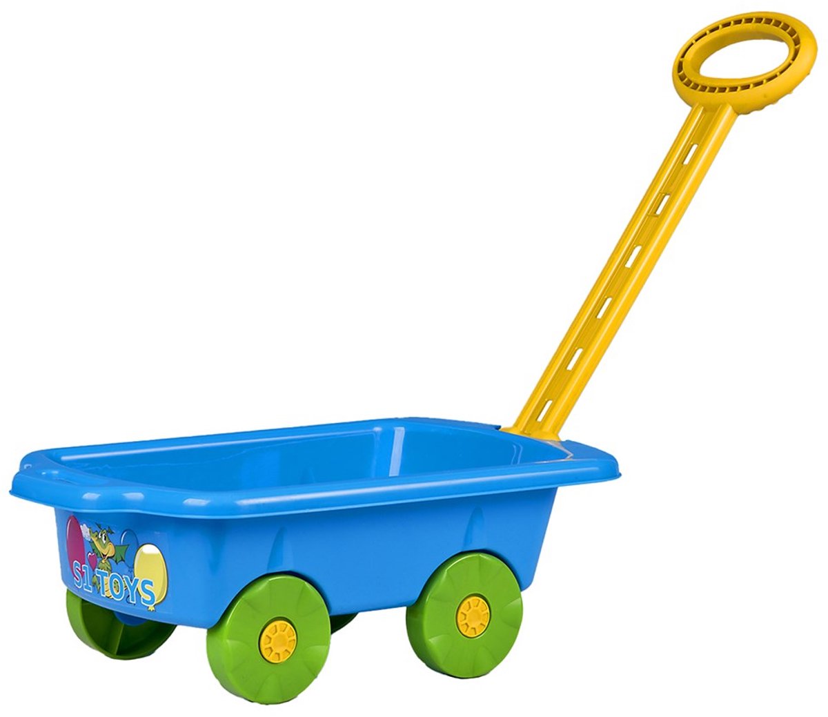 BAYO Kinder bolderkar 45x28x16 cm Blauw - Speelgoedkar Bolderkar kopen online