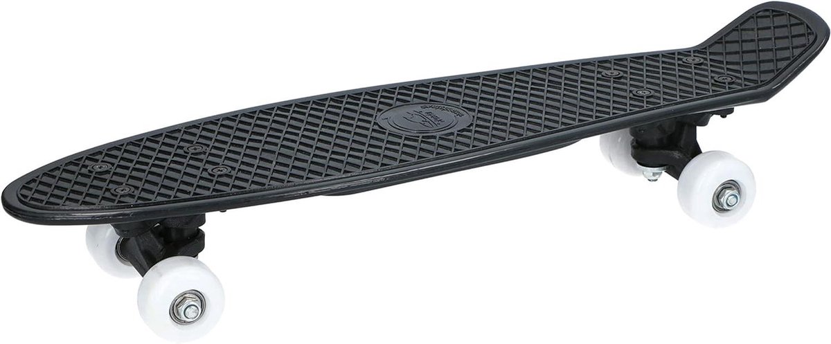 beginners skateboard mini cruiser straat gebruik compact formaat 57 cm lengte zwart