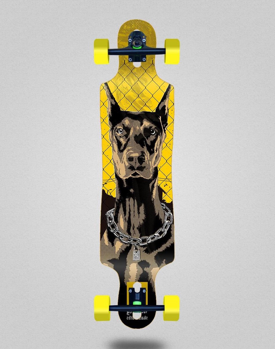 Compleet Longboard - Skateboard - Outdoor cruisen - Drop deck ontwerp - 40 inch - Geel Longboard kopen online