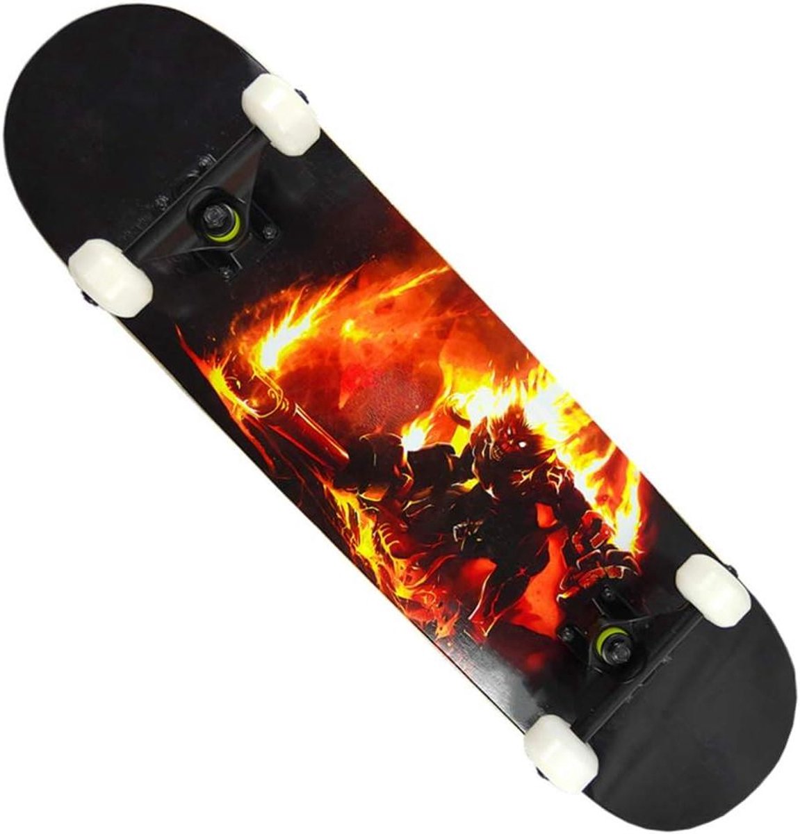Compleet Skateboard - Beginner Board - Stunts Uitvoeren - Dubbele Kick Deck - 31 x 8 inch - Zwart Skateonderdeel kopen online
