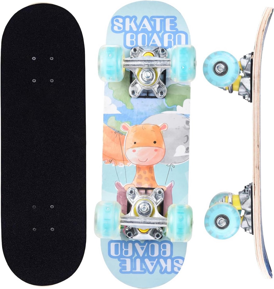 compleet skateboard beginnersboard kinderen buiten spelen wielen lichten op 17 inch diverse designs