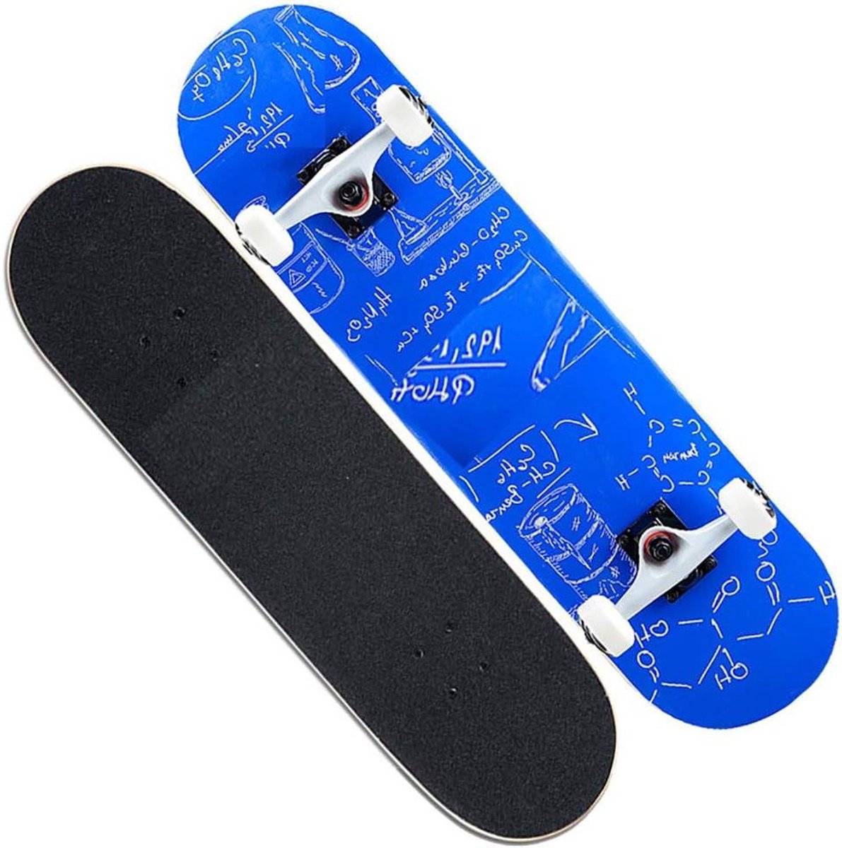 compleet skateboard beginnersboard stunts uitvoeren achtlagen esdoorn dek 31x8 inch zwart
