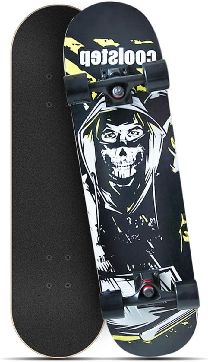 compleet skateboard cruiser trick board stunts en tricks dubbel kick dek 31 x 8 inch zwart