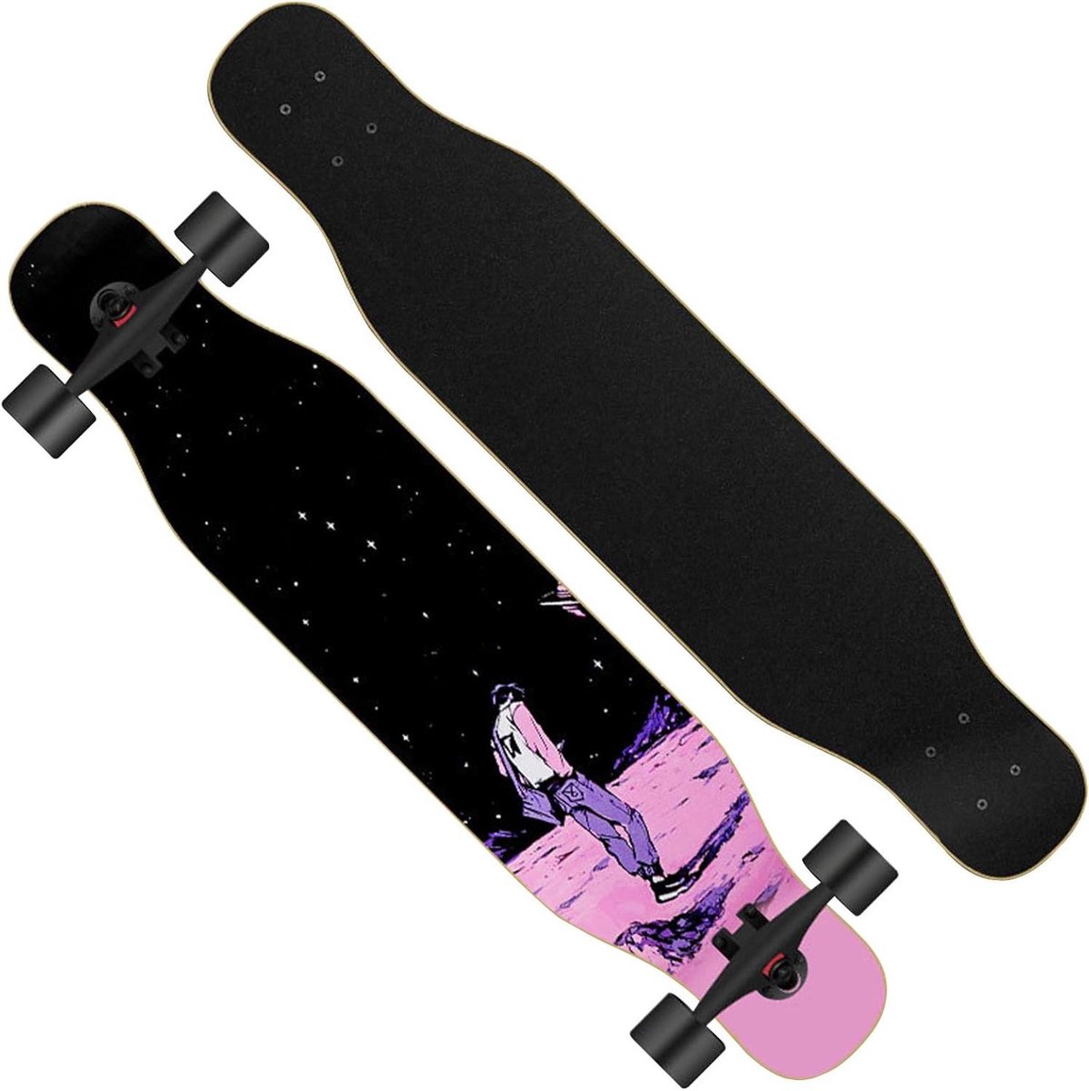 compleet skateboard longboard cruiser straat tricks 7 laags esdoorn dek 42x10 inch blauw