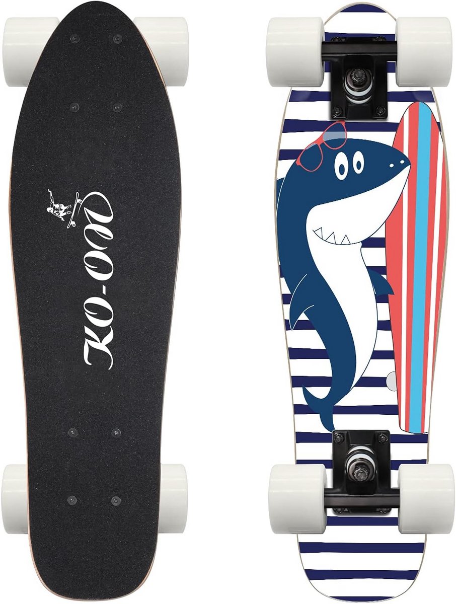 Compleet Skateboard - Mini Cruiser - Beginners Leren - Canadees Esdoorn Deck - 22 Inch - Cartoon Patroon Skateonderdeel kopen online