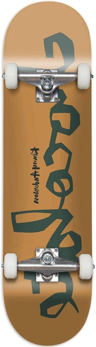 compleet skateboard street board street en flips direct klaar 8 inch breed bruin