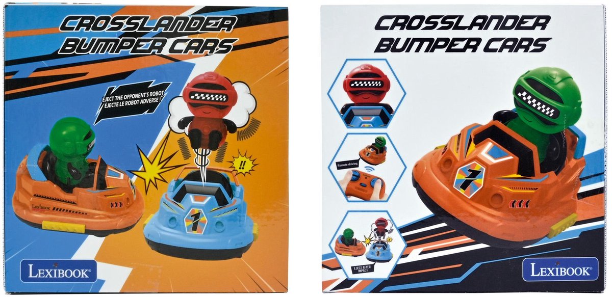 crosslander bumpers set set of 2 bumper cars met 2 removable figures met licht en geluidseffecten