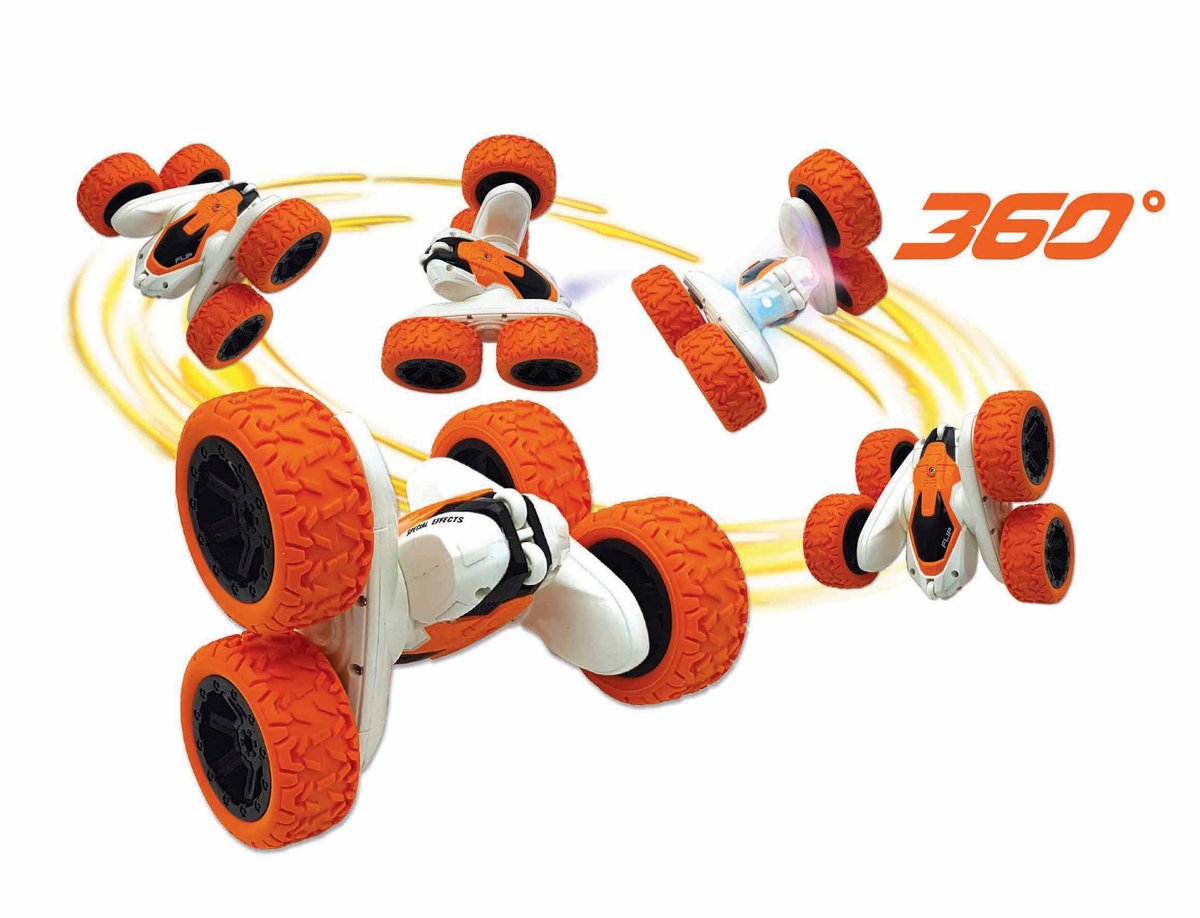 crosslander oplaadbare en programmable radio controlled stunt car met verlichting met polsbesturing
