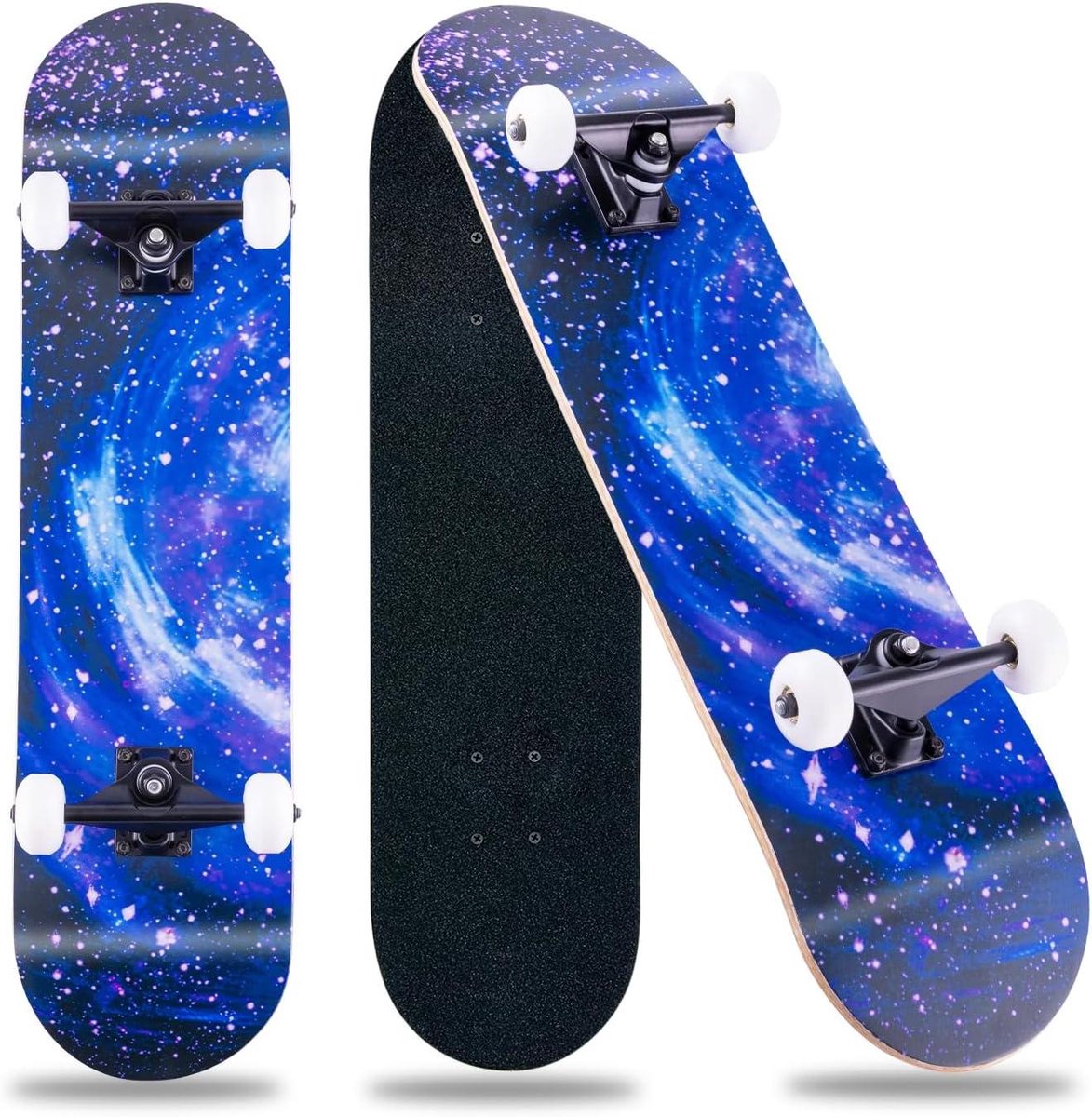 cruiser skateboard compleet board beginners tricks 8 laags esdoornhout 70 x 20 cm blauw