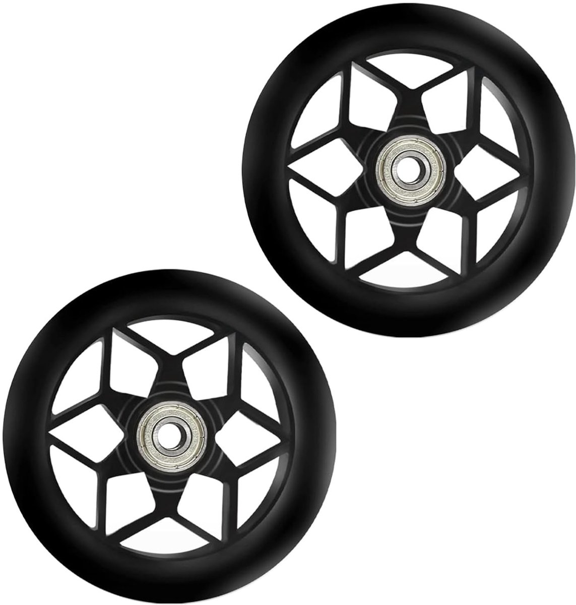 dailygoods 2 stuks stuntstepwielen met abec 9 lagers 110 mm reservewielen