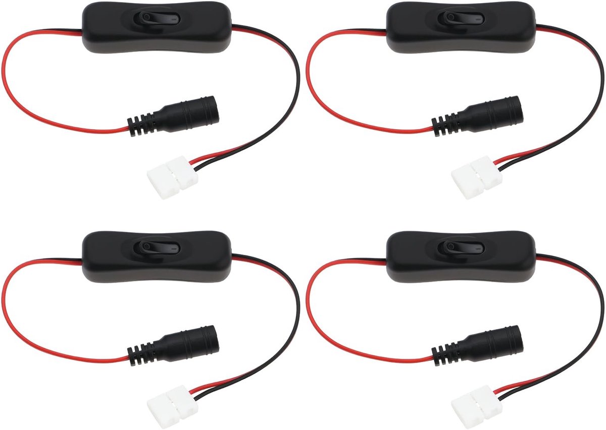 dailygoods 4 stuks inline tuimelschakelaars voor elektronische toepassingen