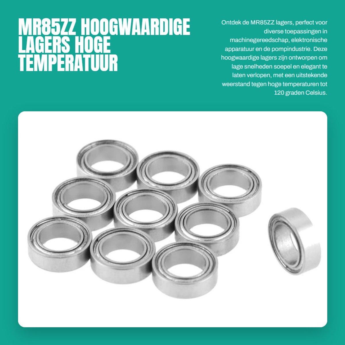 dailygoods mr85zz hoogwaardige lagers hoge temperatuur weerstand 5 x 8 x 2 5mm micro lagers ideaal voor machine gereedschap set van 10 s