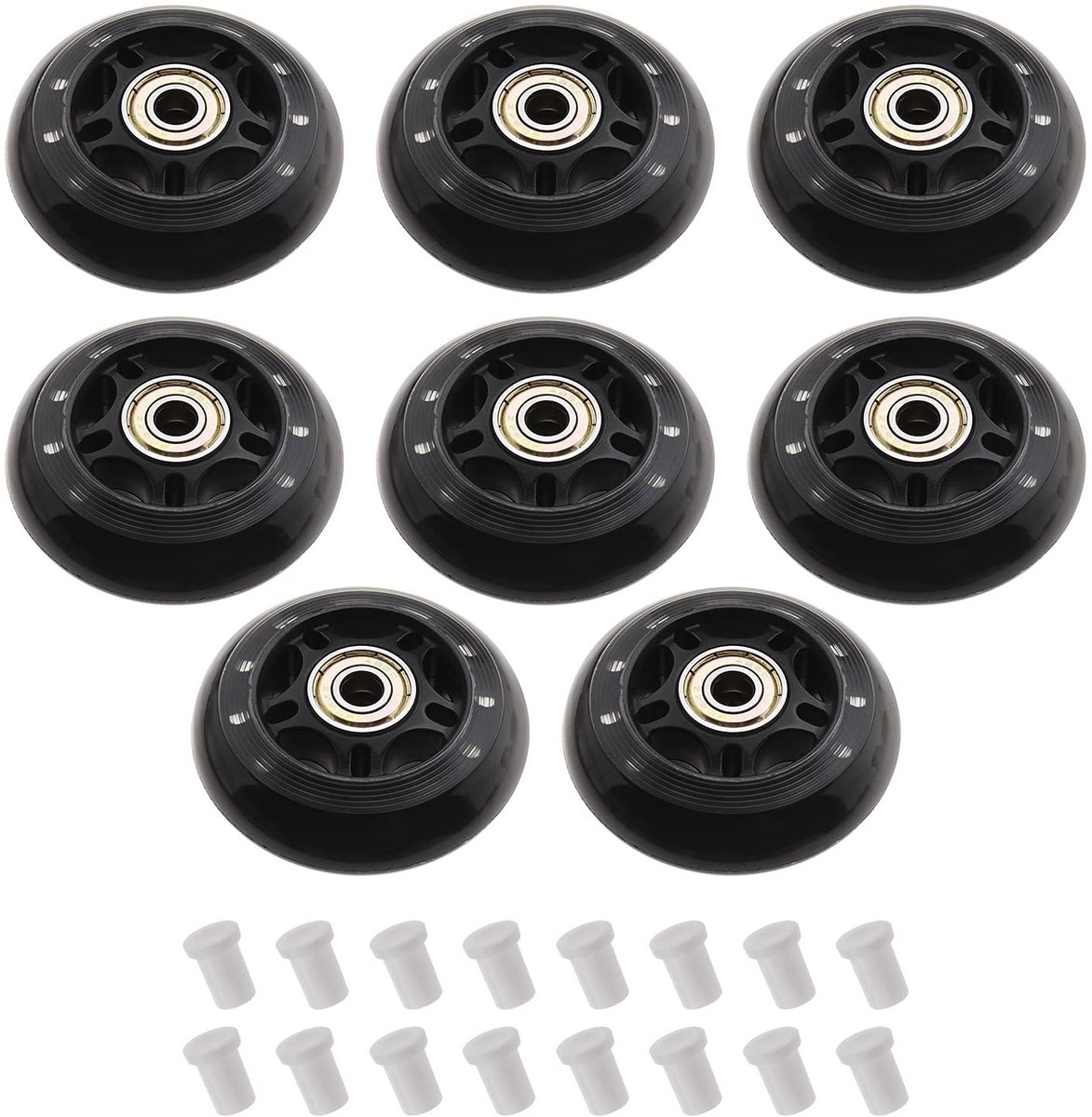 dailygoods schaatswielen 70 mm voor binnen en buiten ideaal voor jongens en meisjes vervangende pu wielen inclusief afstandhouders recreat