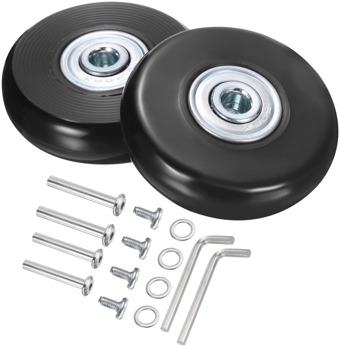 dailygoods vervangende kofferwielen 51 x 14 mm robuuste rubber wielen met lagers