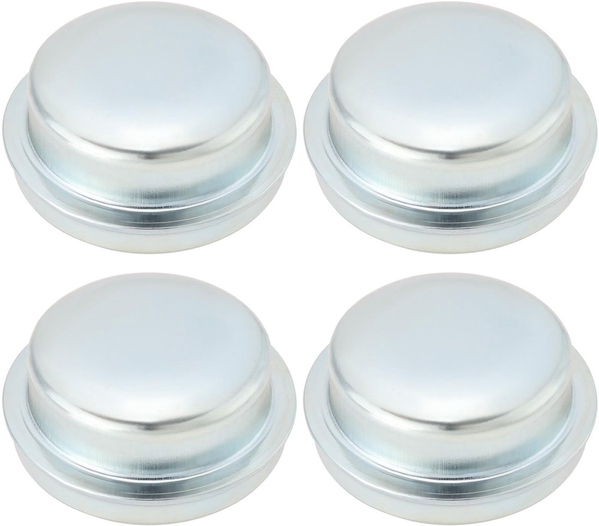 Dailygoods- Wielhubcover 4 Stuks - Koudgewalst Staal - Geschikt voor Trailerwielen - Diameter 64 mm - Hoogte 28 mm - Duurzaam en Roestbestendig - Wielnaafkap Buitenspeelvoertuigaccessoire kopen online
