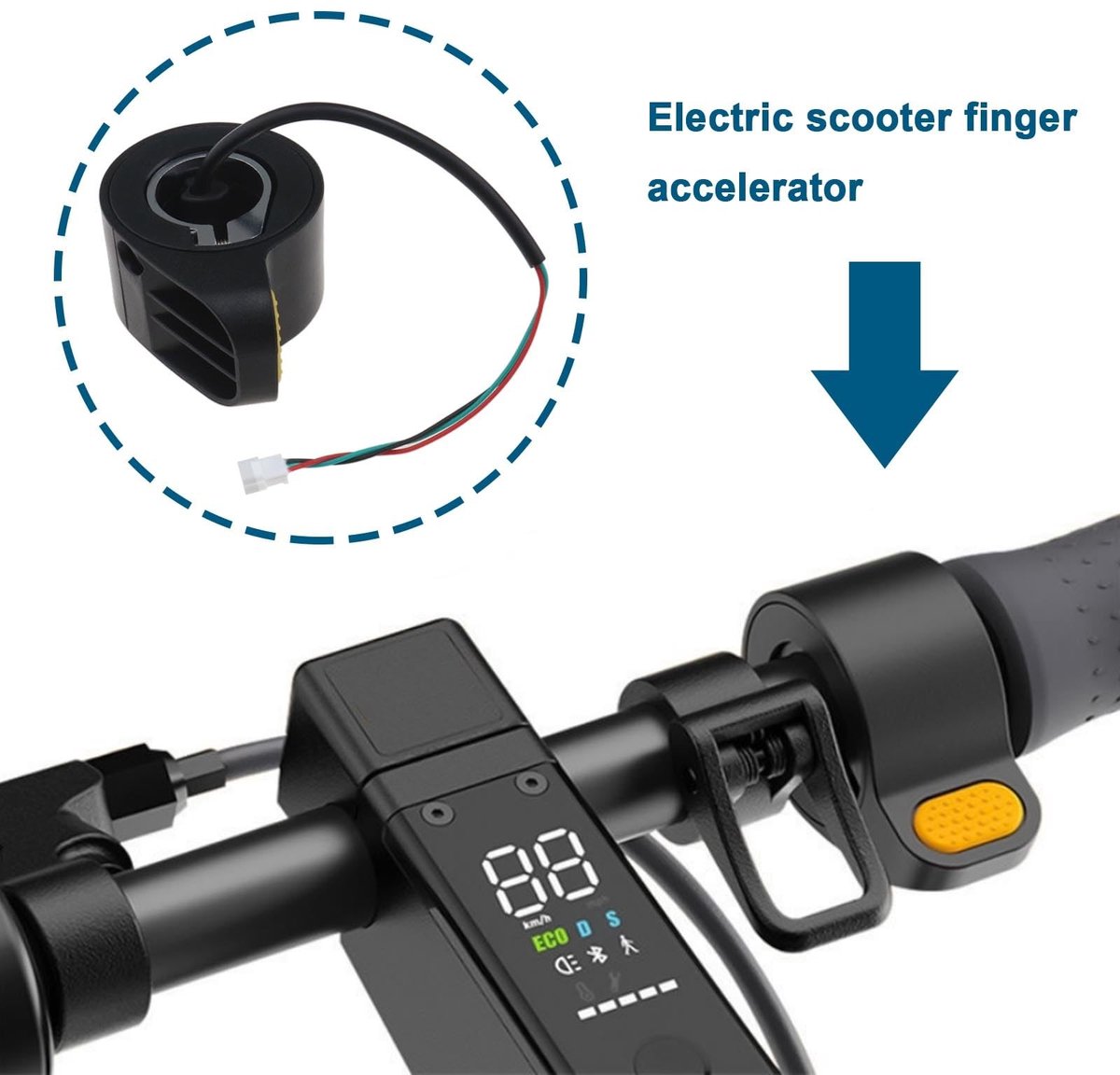 Dailygoody - Duimversneller - Gas Accelerator - Comfortabel in gebruik - Zwart - Snelheidsregelaar - Geschikt voor Ninebot G30 - Gemaakt van duurz... Buitenspeelvoertuigaccessoire kopen online