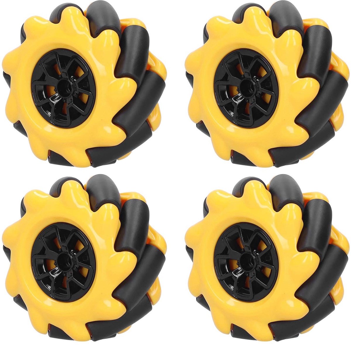 Dailygoody - Mecanum-wiel - Omnidirectioneel - Perfect voor slimme robotauto's - 60 mm - DIY-speelgoedcomponenten - 2 paar - Voor kinderen Buitenspeelvoertuigaccessoire kopen online