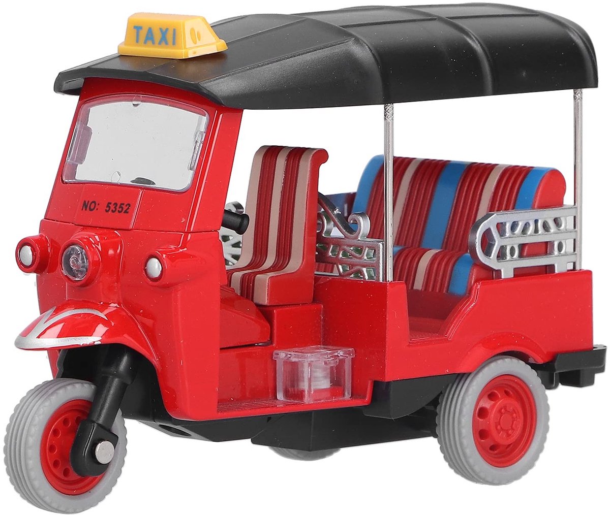 Dailygoody - Thais Driewieler - Speelgoed voor Kinderen - Rood - Simulatie Voertuig - Educatief Speelgoed - Geschikt voor Peuters - Tuk Tuk Model Driewieler kopen online