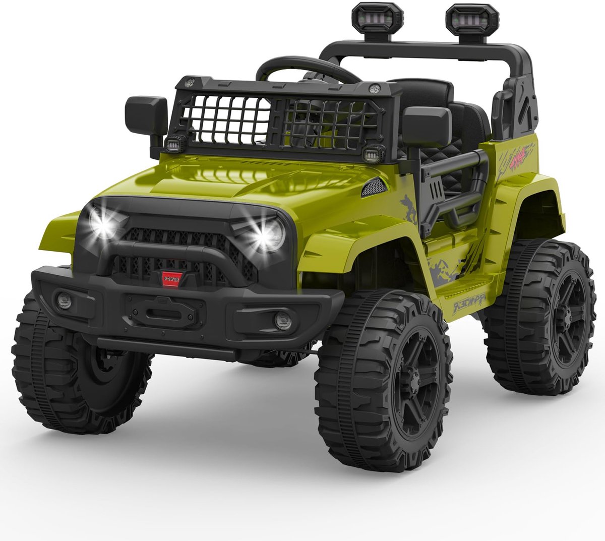 Danky Auto - Elektrische Kinderauto 12V - Groen - Vering & LED - Bluetooth - 2 Snelheden - 3-8j Speelgoedaccuvoertuig kopen online