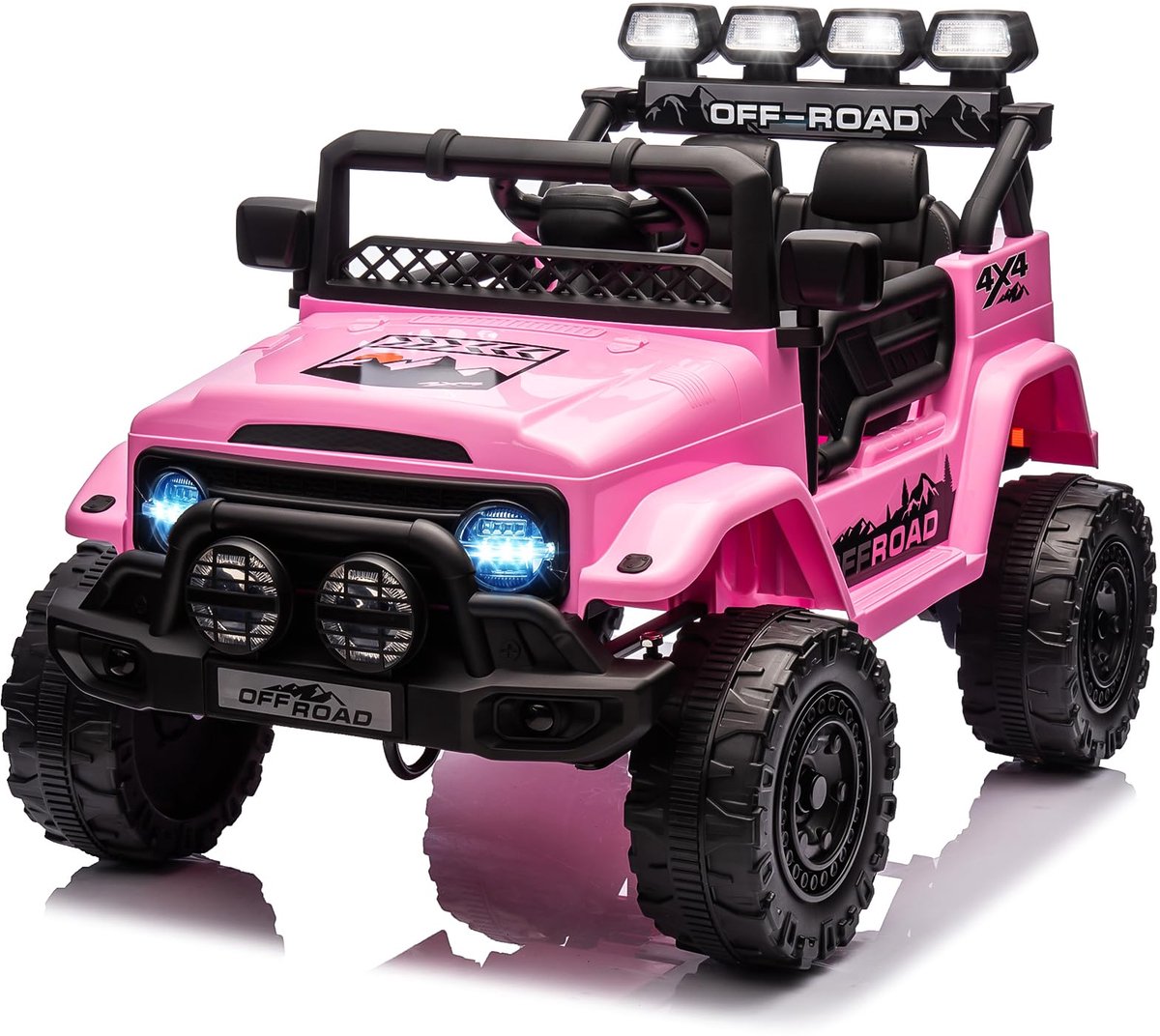 danky auto elektrische kinderauto 12v roze 2 4g afstandsbediening 3 snelheden led muziek 3 8j