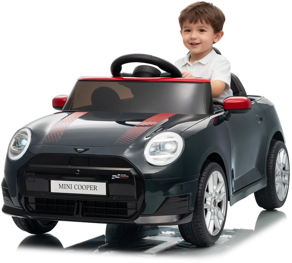 Danky Auto - Elektrische Kinderauto 12V - Zwart - Afstandsbediening - LED & Muziek - Claxon - Vanaf 3j Speelgoedaccuvoertuig kopen online