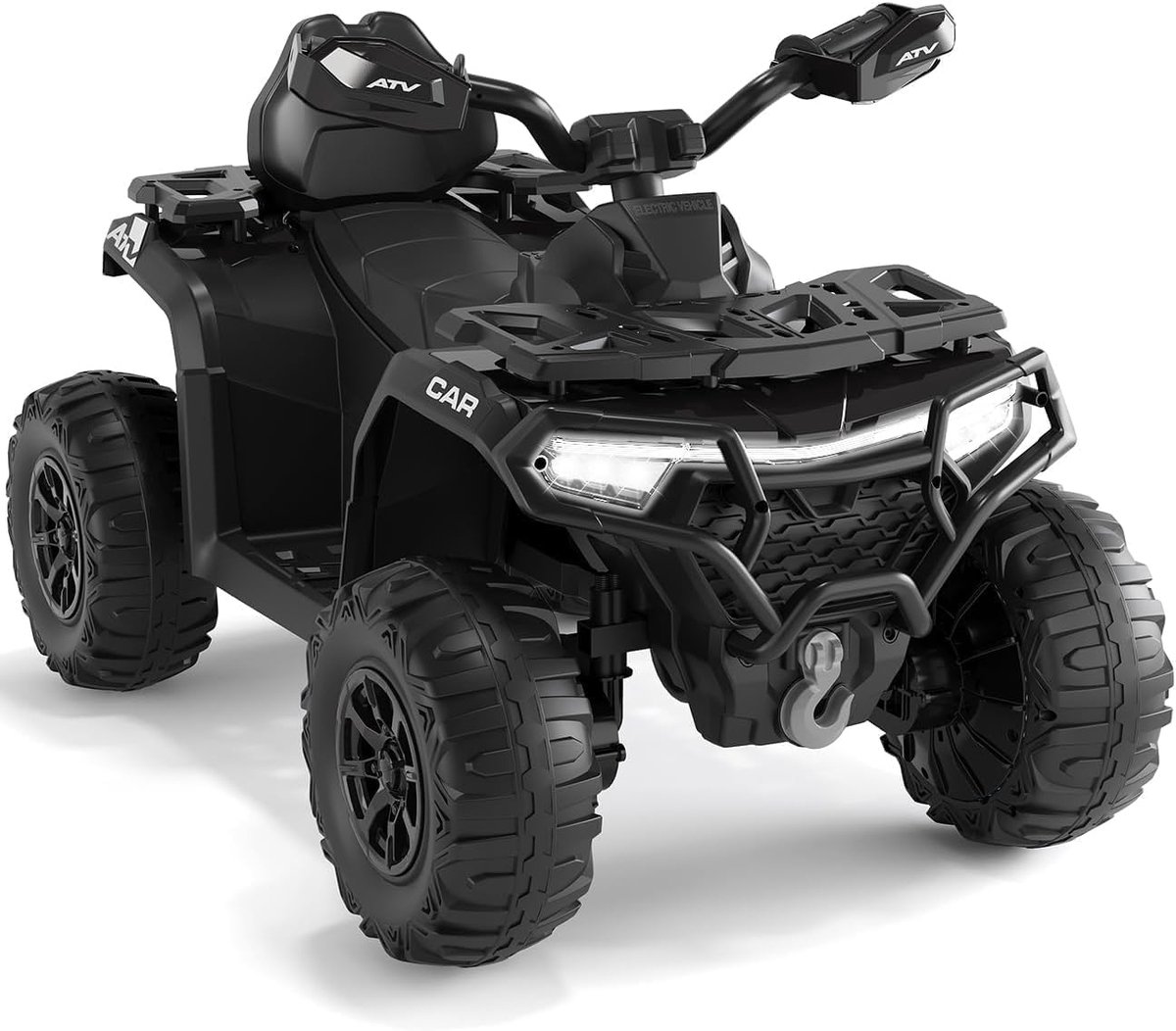 Danky Quad - Elektrisch Kinderquad 12V - Zwart - Terreinwagen 4-Wiel - 2 Motoren - Afstandsbediening & Bluetooth Speelgoedaccuvoertuig kopen online