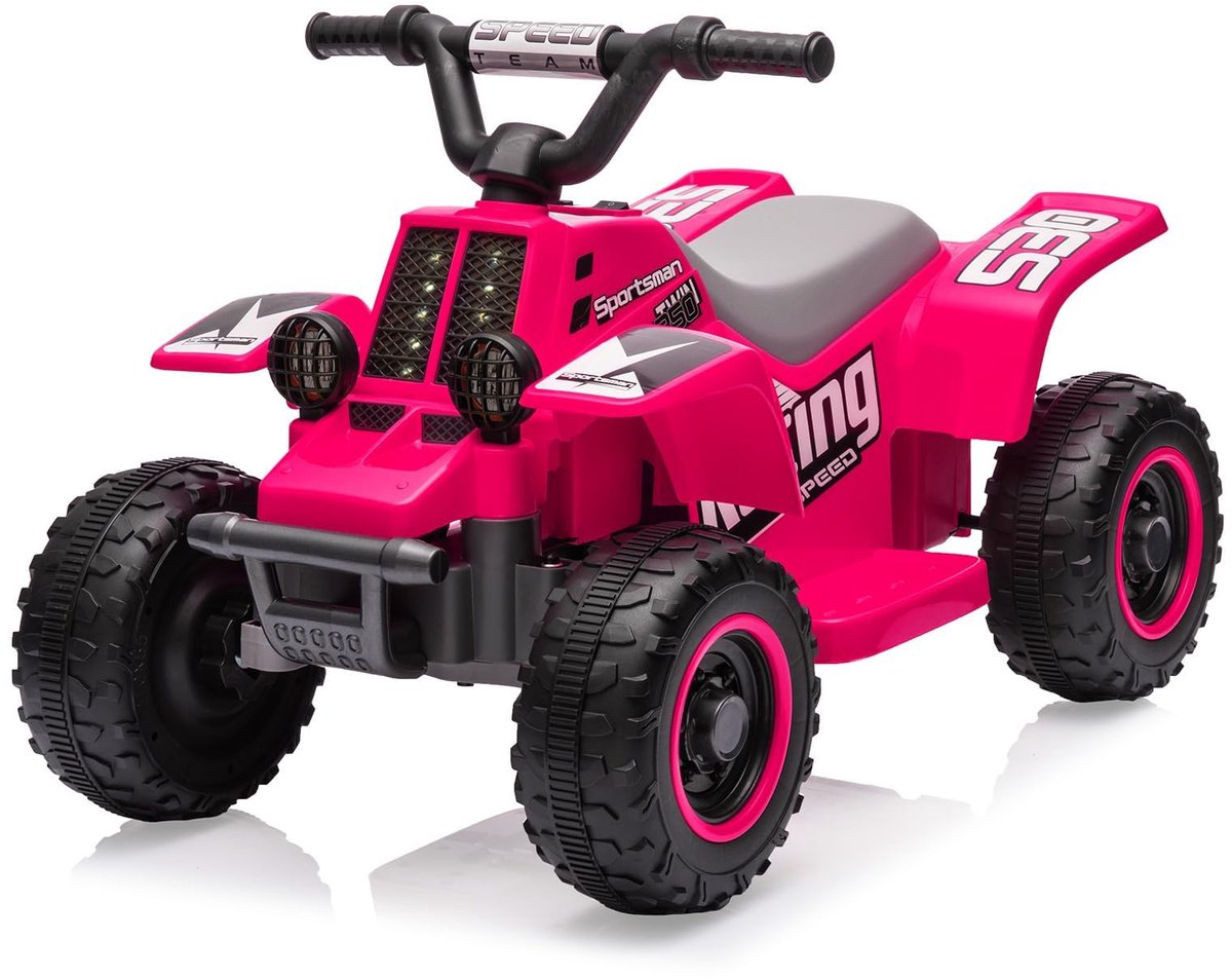 Danky Quad - Elektrisch Kinderquad 6V - Magenta - LED & Muziek - 1.8 km/u - Startknop - Vanaf 3j Speelgoedaccuvoertuig kopen online