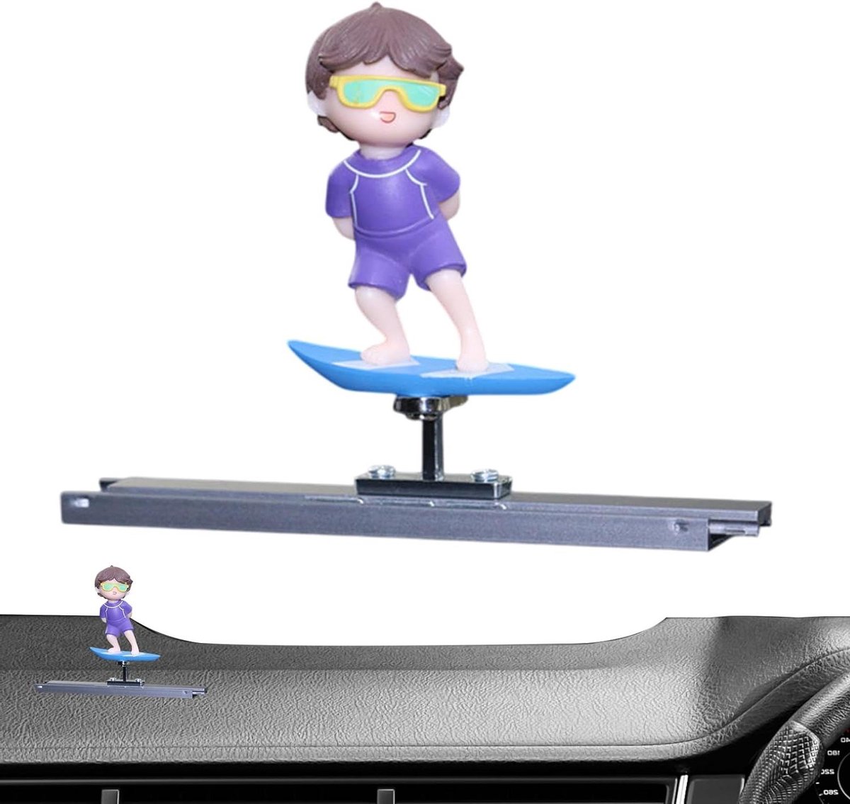 dashboard decoratie surf jongen auto schud speelgoed auto interieur opvrolijken dynamische zwaaiende beweging 8x11cm of 10x11cm