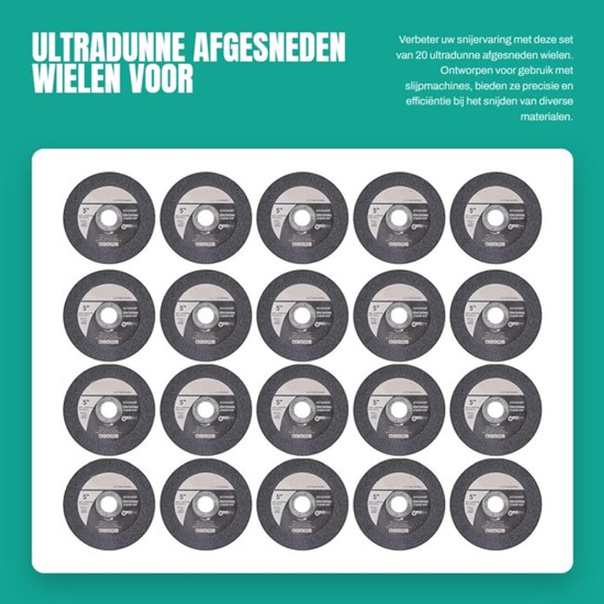 Doorslijpschijf 125 mm Ultradun - 20 Stuks - Carborundum - Snijgereedschap - Hoge Dichtheid Coating - Laag Geluidsniveau - Snijschijf Skateonderdeel kopen online