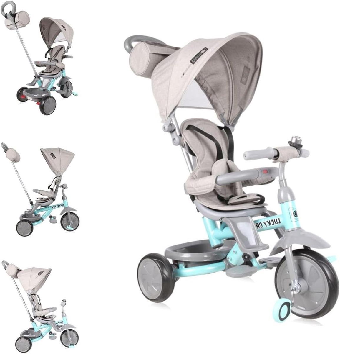 driewieler 4 in 1 kinderfiets buiten spelen zitting 360 graden draaibaar 102 x 49 x 101 cm groen